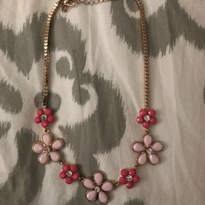 Pink flower necklace